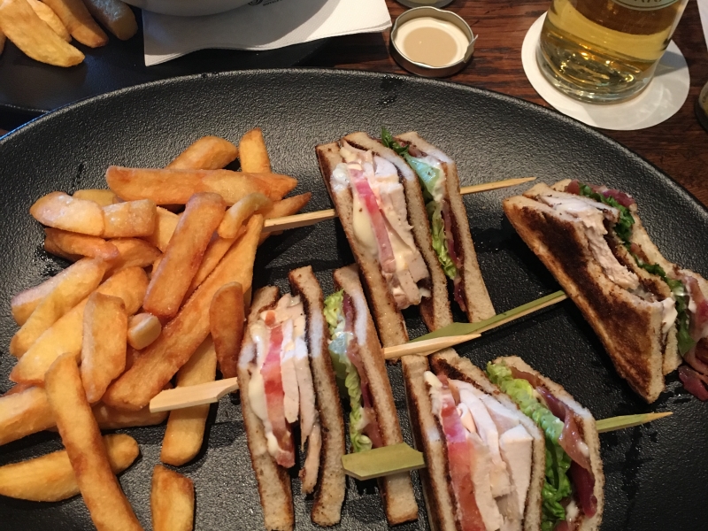 Club sandwich in Kittocks Bar at Fairmont St Andrews